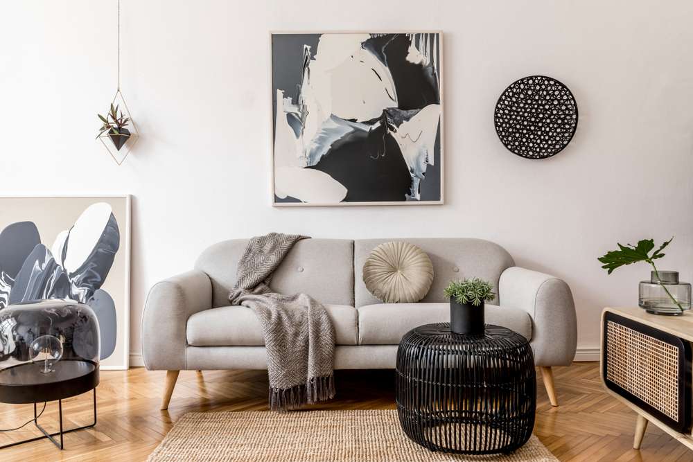 The Art of Balance: Wall Art for Grey-Walled Living Rooms